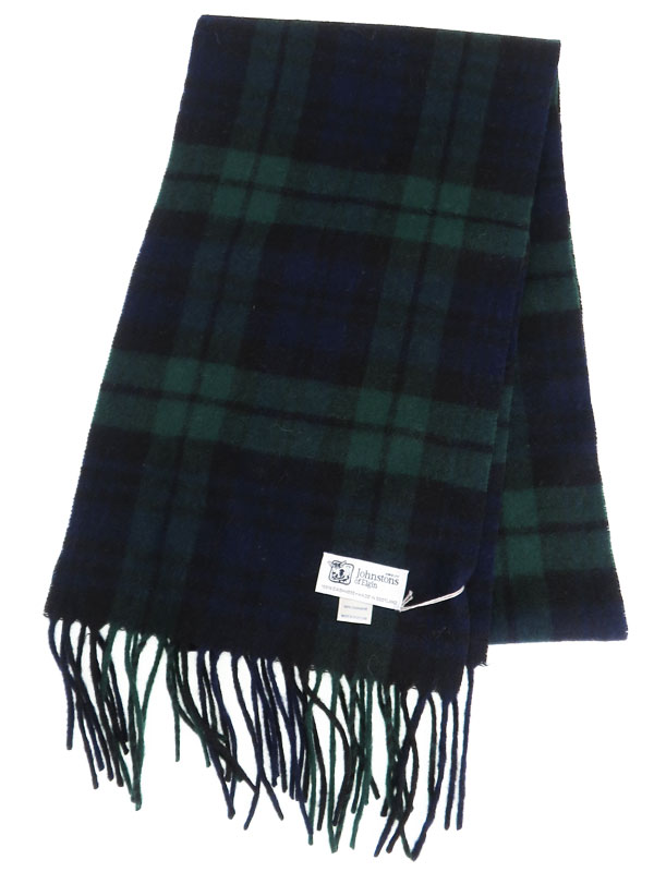 ジョンストンズ チェック柄 カシミヤマフラー メンズ レディース 1週間保証 超人気高品質