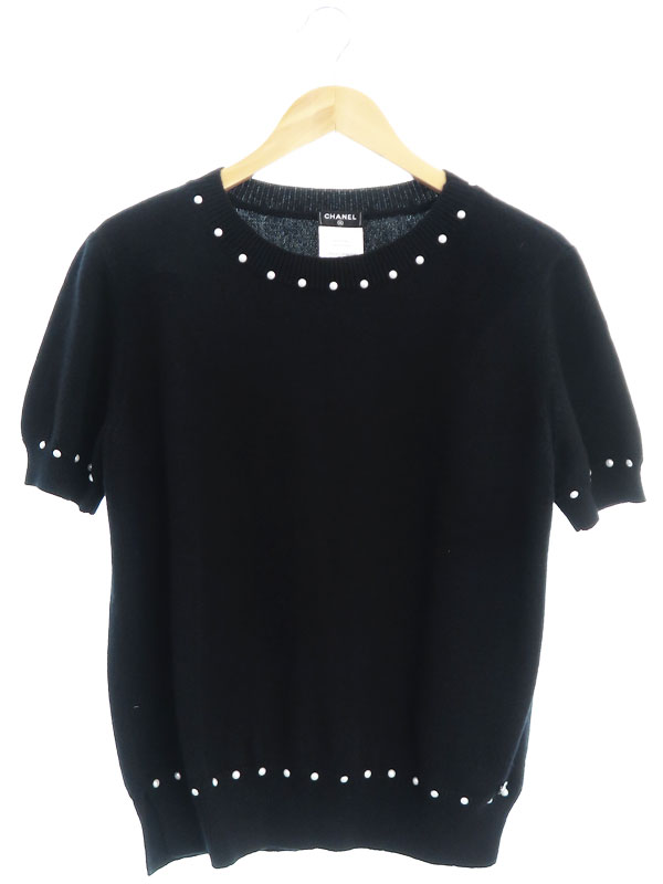 シャネル コットン カシミヤ 半袖ニット Size38 Pk 16春夏 レディース 1週間保証 すぐったレディース福袋