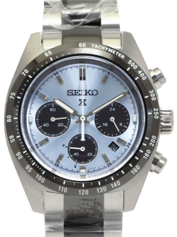 Seiko PROSPEX Speed Timer Chronograph Men's Solar Quartz Wristwatch 39mm  Black | eBay