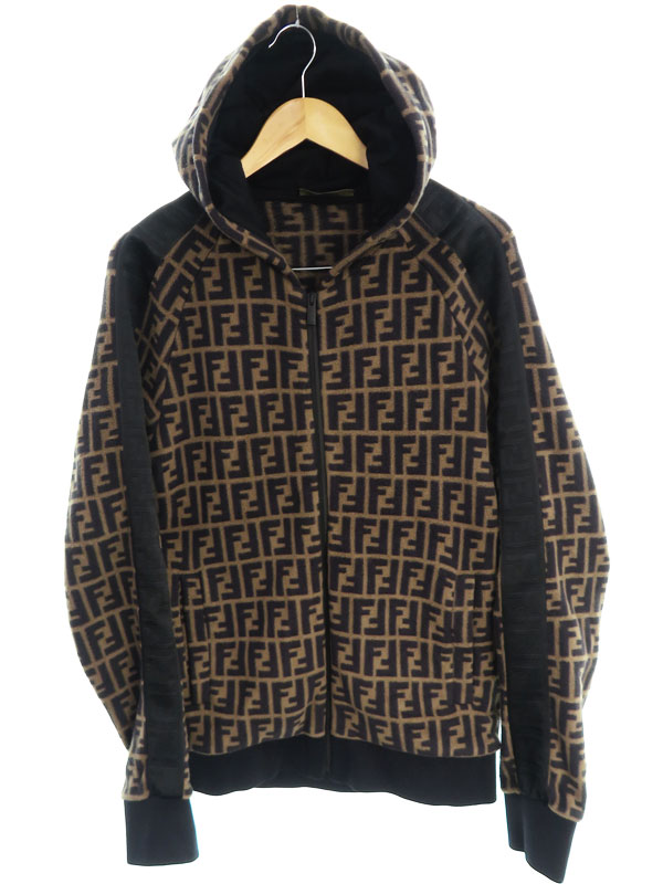 楽天市場】【FENDI】フェンディ『FFロゴ ズッカ柄 フリース ジップ 