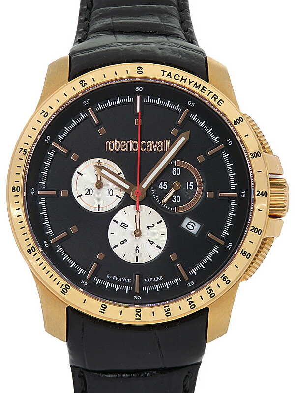 【楽天市場】【roberto cavalli】ロベルトカバリ『ロベルトカヴァリ バイ フランクミュラー クロノグラフ』メンズ クォーツ 1週間