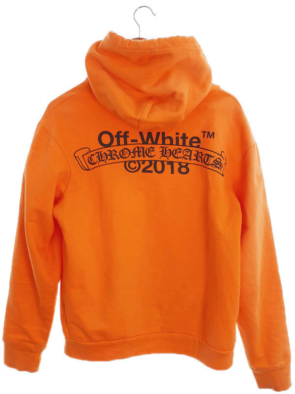 Off-White オレンジ パーカー オレンジ系 L Off-White(オフホワイト) パーカー・フーディ