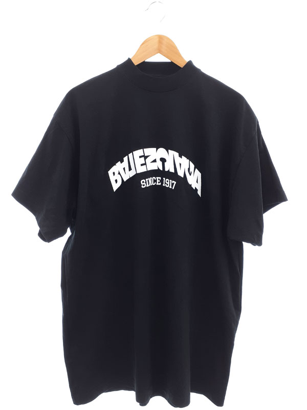 【煐人さん専用】バレンシアガ☆Tシャツ　ブラック　ワンポイントロゴ BALENCIAGA ロゴ Tシャツ レディース ロゴT BLACK 黒