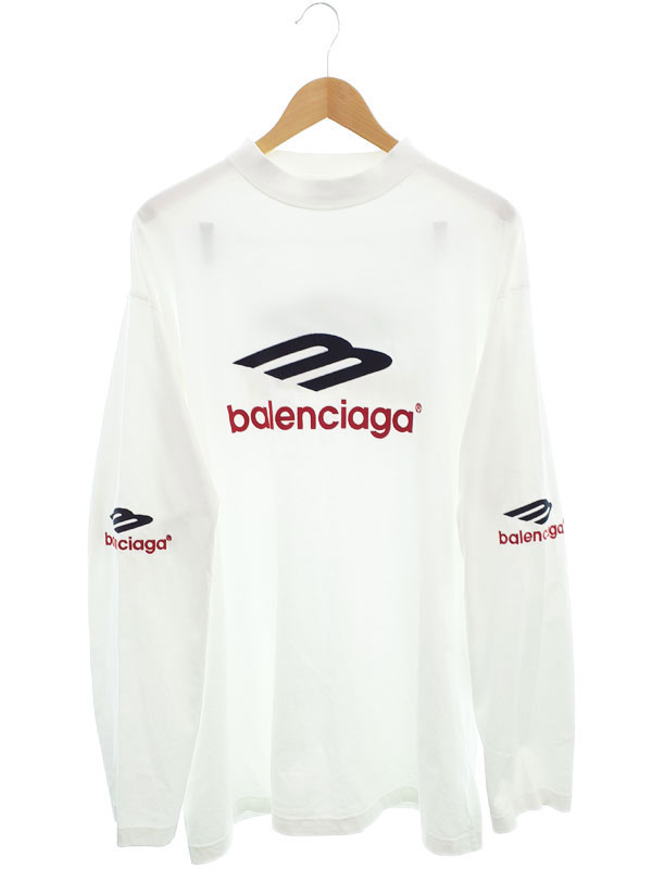 楽天市場】バレンシアガ BALENCIAGA 21年 ロゴ刺繍 長袖Tシャツ