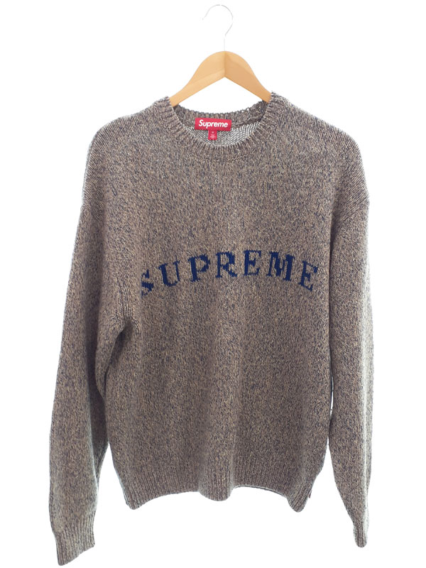 Supreme クルーネックニット Mホワイト/レッド URBAN RESEARCH DOORS ニット セーター モンゴリアンウール
