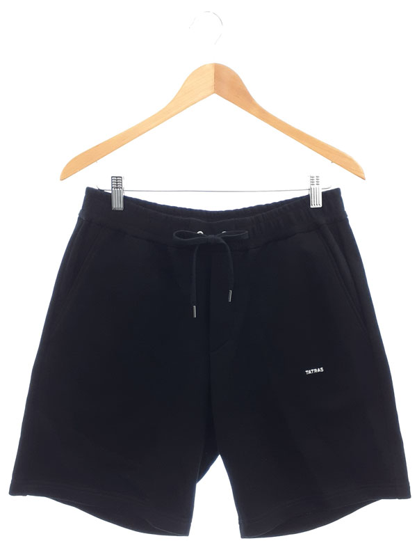 【極美品/03】TATRAS ハーフパンツ　総ロゴ　黒　23モデル　即完売 TATRAS タトラス ハーフパンツ RAPETO MTAT22S5089 S メンズ
