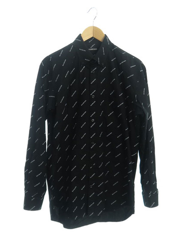 balenciaga バレンシアガ シャツ ワイシャツ 37 楽天市場】【BALENCIAGA】バレンシアガ 総柄 ロゴ シャツ