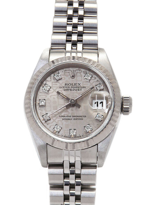 ROLEXロレックス デイトジャスト 69173Gダイヤ10P自動巻 S番 楽天市場】【ROLEX】ロレックス デイトジャスト T番 10Pダイヤ