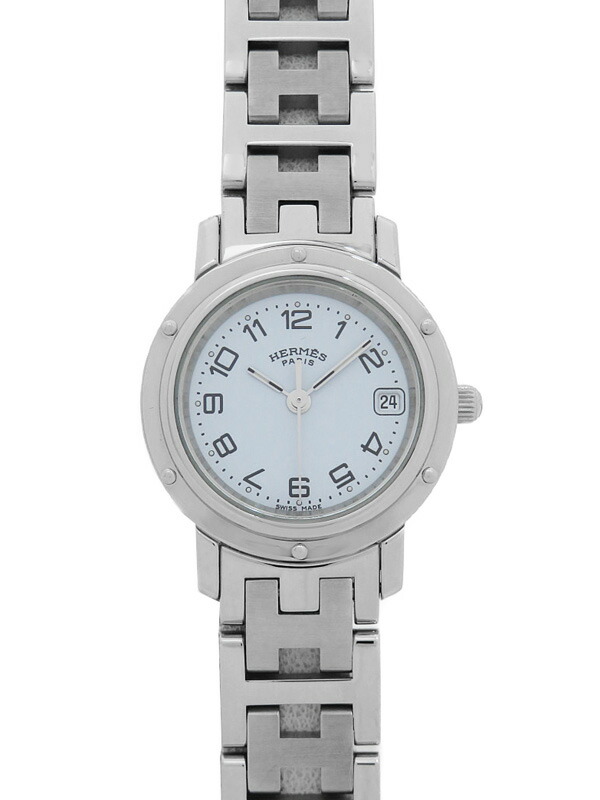 激レア エルメス HERMES GL1.510 グリザード レザー 腕時計 エルメス(HERMES)エルメス グリザード 腕時計 時計 レディース GL1.510