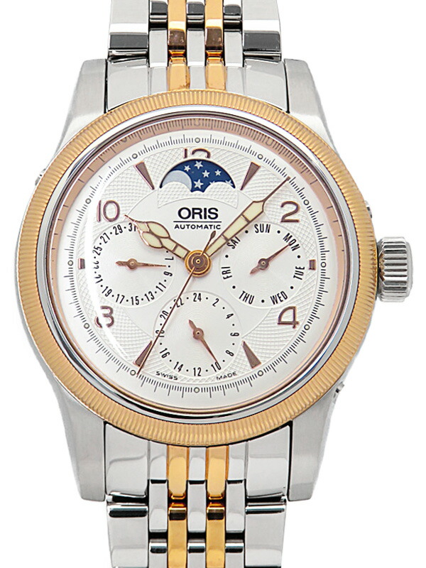 オリス ビッグクラウン コンプリケーション ムーンフェイズ デイデイト 自動巻き ビッグクラウン コンプリケーション ムーンフェイズ[582 7678