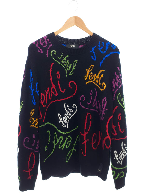✨未使用級✨フェンディ ロゴ ニットワンピース フェンディー ズッカ柄 長袖 中古・古着通販】FENDI (フェンディ) ズッカ柄ニットワンピース