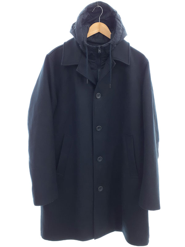 楽天市場】【ヘルノ】Herno コットン ナイロン フーデッド ニット