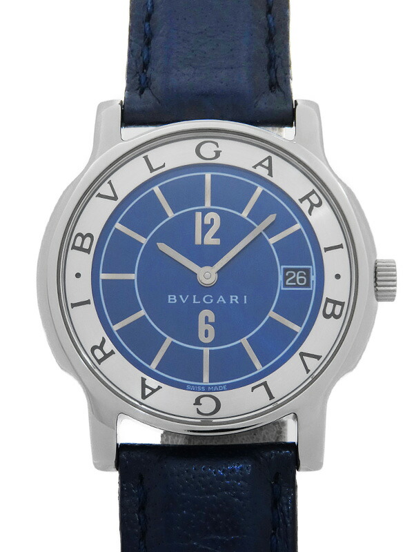 楽天市場】【楠本質店/元住吉】ブルガリ/BVLGARI ソロテンポ ST35S 青