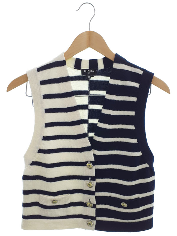 楽天市場】【シャネル】Chanel 01A カシミヤ チェーン柄 ニット ベスト