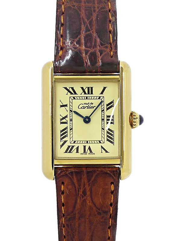 Cartierカルティエ ヴェルメイユ マストタンクSM オパラン クォーツ Cartier】カルティエ マストタンク SMオパラン メーカーメンテナンス済み