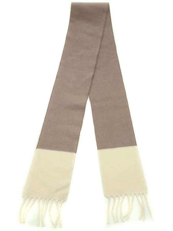 楽天市場】【エルメス】Hermes バイカラー カシミヤ マフラー ベージュ