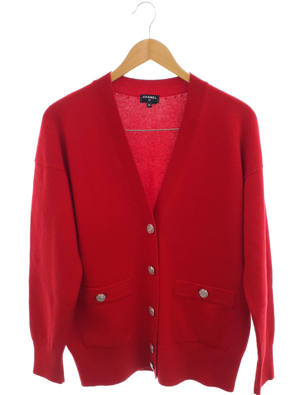 楽天市場】【シャネル】Chanel 07A カシミヤ ノーカラー カーディガン