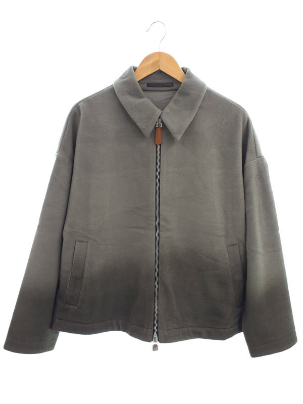 【GIORGIO ARMANI】ジョルジオアルマーニ『黒タグ カシミヤ×ウール ジップアップジャケット sizeM』3SGOB0A0 T03UY メンズ ブルゾン 1週間保証【中古】