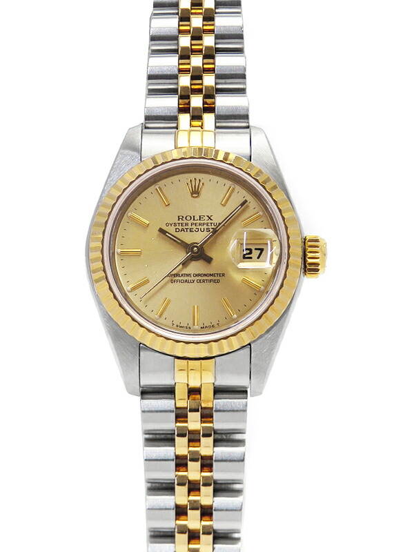 楽天市場】【ROLEX】ロレックス デイトジャスト T番 10Pダイヤ 69173G