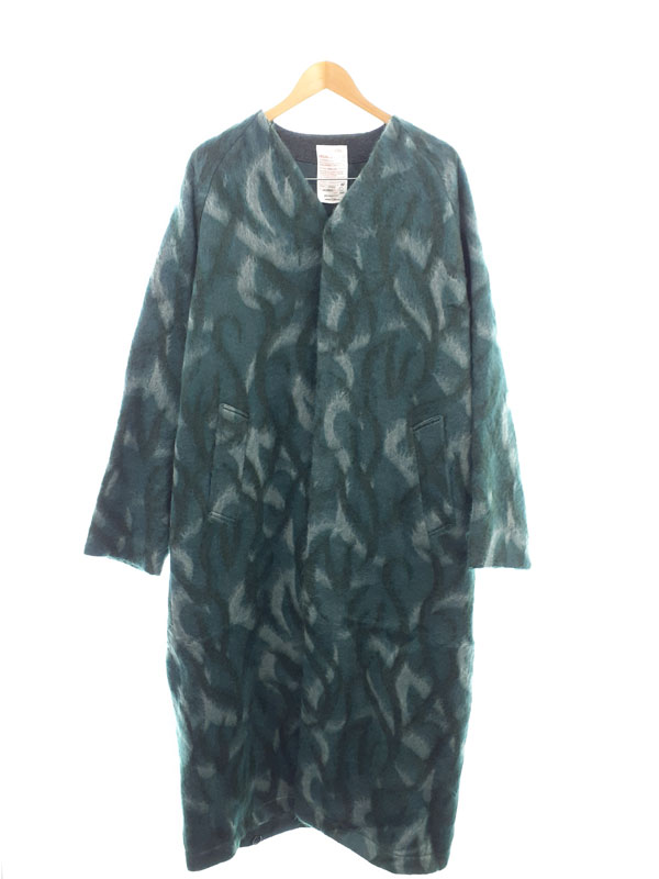 『NICENESS ナイスネス WHOLE tribal graphic mohair coat sizeM』NN-C03MSF22 22AW メンズ コート 1週間保証【中古】