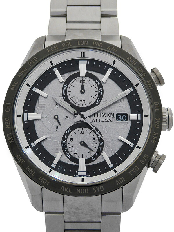 【CITIZEN】シチズン『ATTESA アテッサ ATCライン 限定モデル』AT8284-61A メンズ ソーラー電波クォーツ 3ヶ月保証【中古】