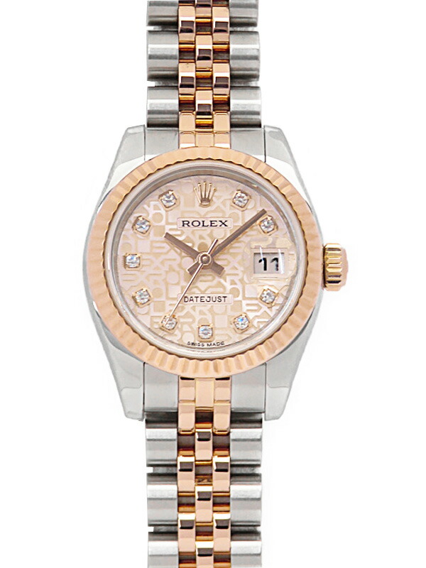 【ROLEX】ロレックス『デイトジャスト 10Pダイヤ』179171G ランダム番 レディース 自動巻き 12ヶ月保証【中古】