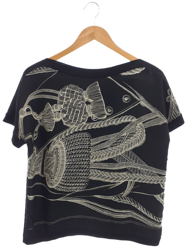 【HERMES】エルメス『ツイルレーヌ 切替 半袖ニット size40』レディース 1週間保証【中古】