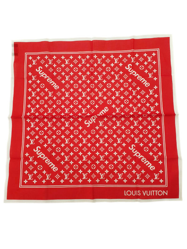 【LOUIS VUITTON】ルイヴィトン『シュプリーム バンダナ』MP1888 メンズ レディース 1週間保証【中古】