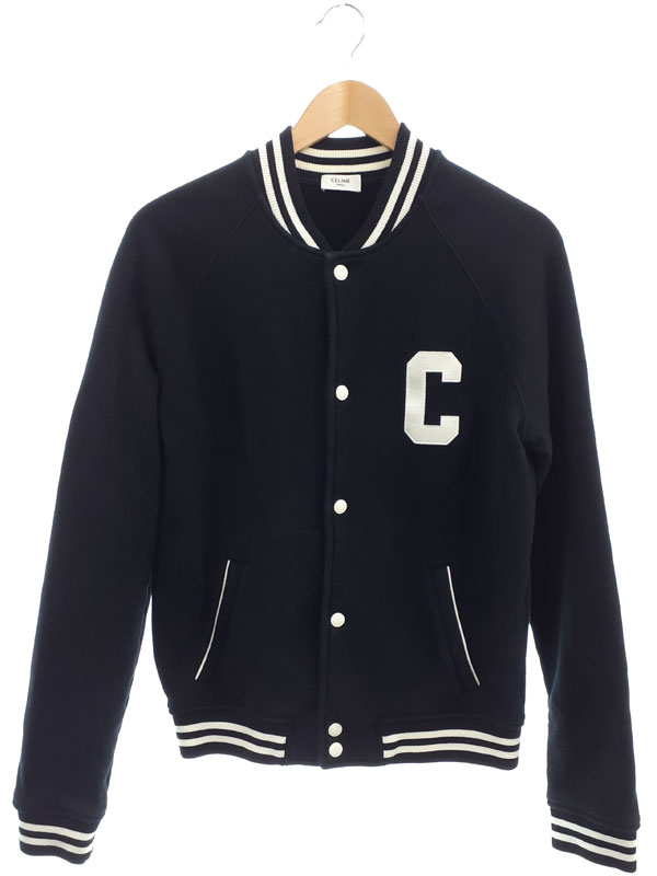 【CELINE】セリーヌ『カレッジ テディジャケット sizeXS』2Y29D345F.38AW メンズ スタジャン 1週間保証【中古】