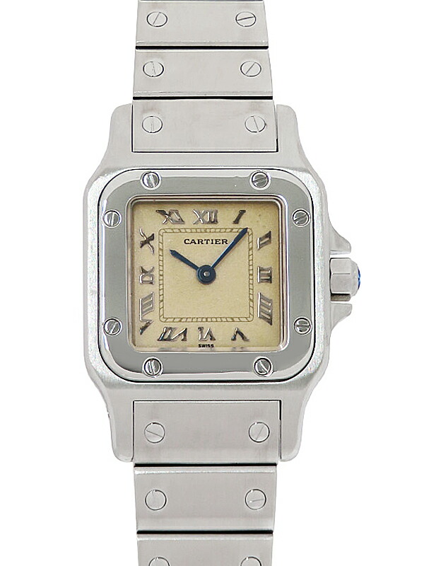 【Cartier】カルティエ『サントスガルべ SM』W20024D6 レディース クォーツ 3ヶ月保証【中古】