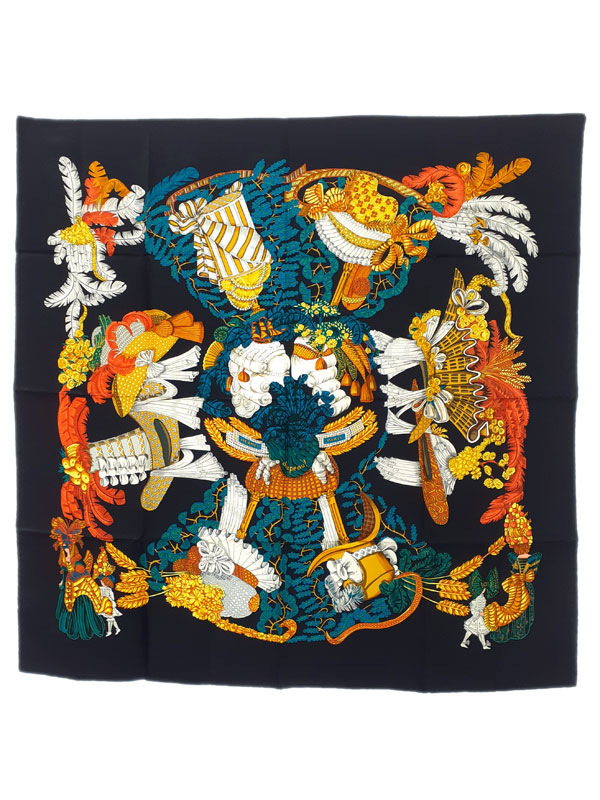 【HERMES】エルメス『カレ90 Chapeau! 帽子 脱帽』レディース スカーフ 1週間保証【中古】