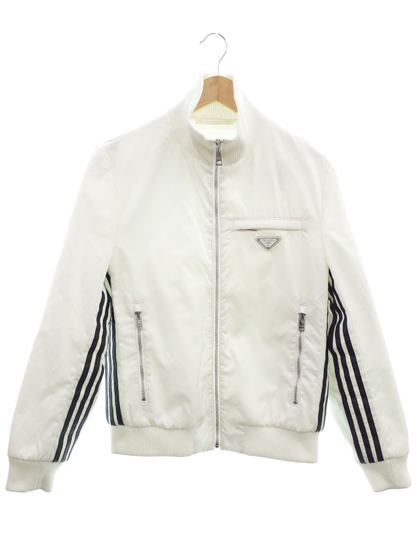 【PRADA】プラダ『アディダス Re-Nylon 三角ロゴ トライアングルプレート 中綿ジャケット size46』SGB936 S212 1WQ8 2021年製 メンズ 1週間保証【中古】