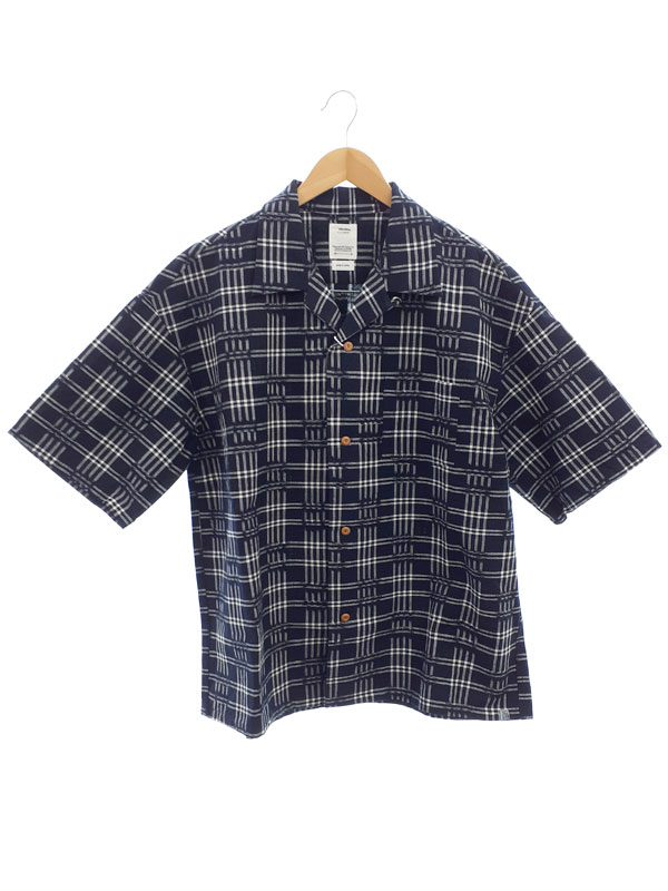 【VISVIM】ヴィズヴィム『CROSBY SHIRT S/S KASURI size3』0123205011003 メンズ 半袖シャツ 1週間保証【中古】