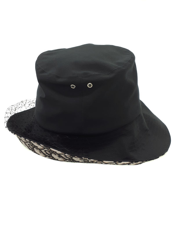【Christian Dior】クリスチャンディオール『Teddy-D ベール付き ワイドブリム ボブハット size59』95TDD924G130 レディース 帽子 1週間保証【中古】