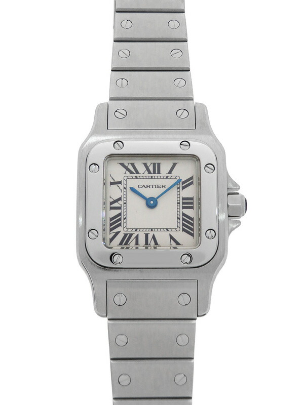 【Cartier】カルティエ『サントスガルベSM』W20056D6 レディース クォーツ 3ヶ月保証【中古】