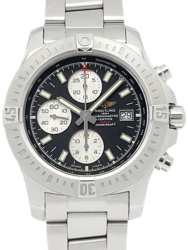 【BREITLING】ブライトリング『コルト クロノグラフ』A13388 メンズ 自動巻き 3ヶ月保証【中古】
