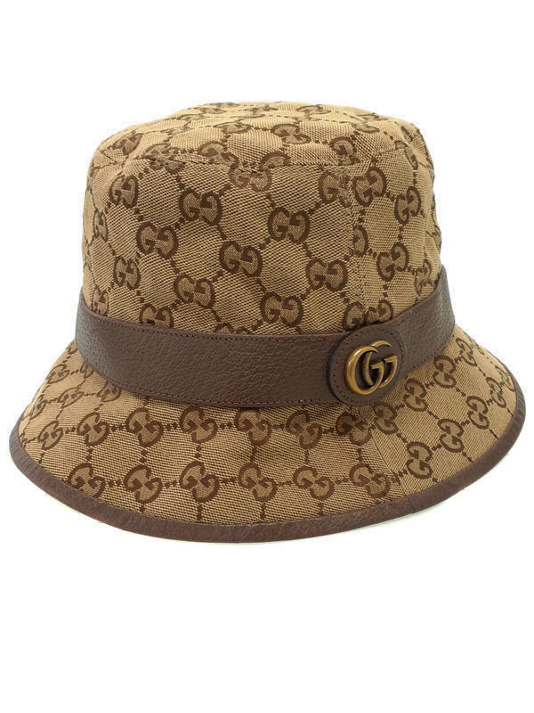 【GUCCI】グッチ『GGキャンバス フェドラハット sizeM 58cm』576587 4HG62 メンズ レディース 帽子 1週間保証【中古】