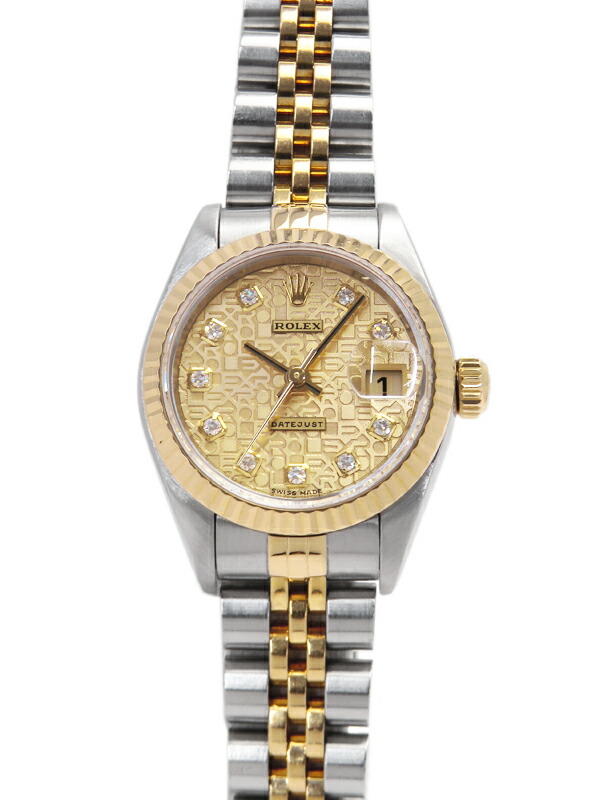 【ROLEX】ロレックス『デイトジャスト 10Pダイヤ』79173G P番’00年頃製 レディース 自動巻き 12ヶ月保証【中古】