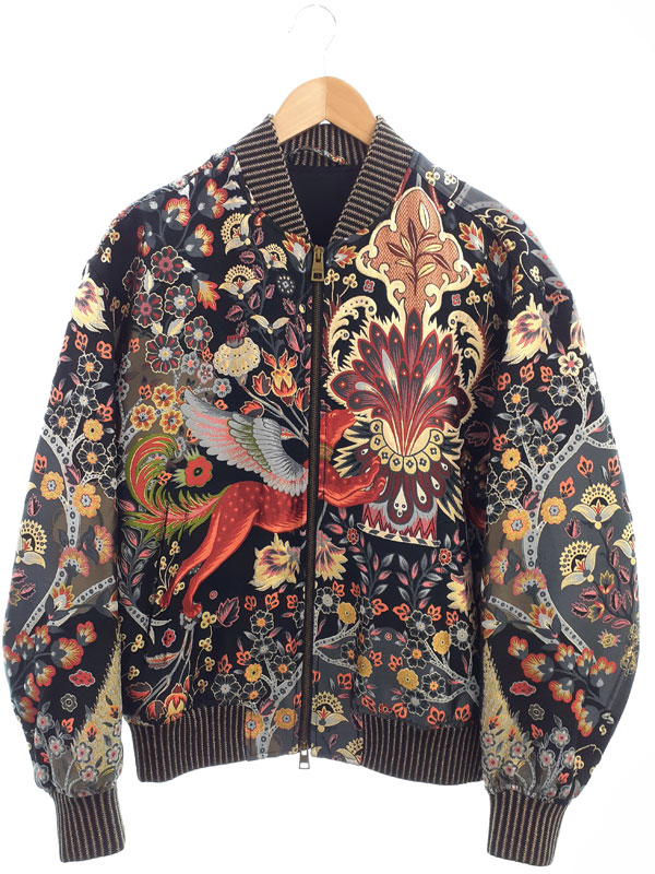 【ETRO】エトロ『総柄 ジップアップジャケット sizeXS』222-1S970-0349 メンズ ブルゾン 1週間保証【中古】