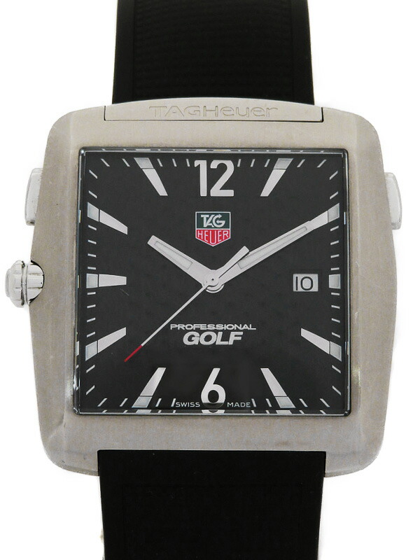 【TAG Heuer】タグホイヤー『プロフェッショナル ゴルフウォッチ タイガーウッズデザイン』WAE1111.FT6004 メンズ クォーツ 1ヶ月保証【中古】