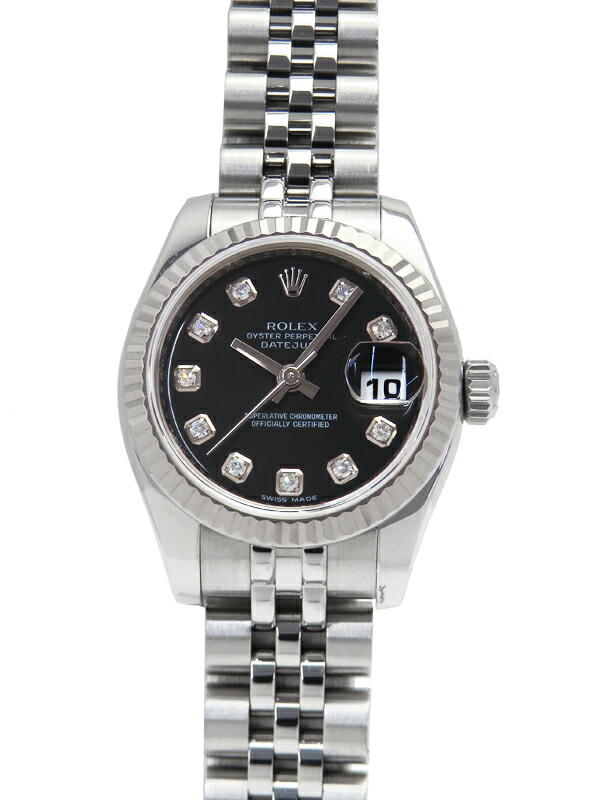 【ROLEX】ロレックス『デイトジャスト 10Pダイヤ』179174G ランダム番 レディース 自動巻き 12ヶ月保証【中古】