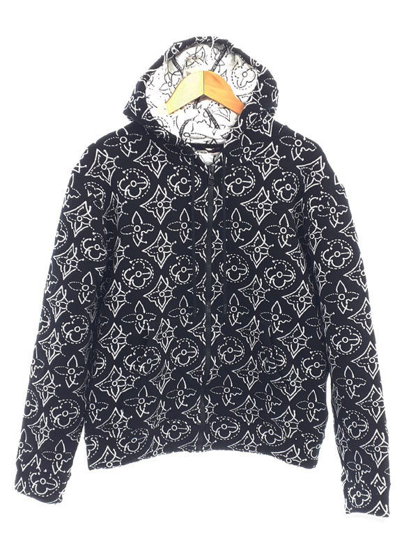 【LOUIS VUITTON】ルイヴィトン『NBA モノグラムフラワー キルティング ジップアップパーカー sizeM』RM212M DM0 HLY12W メンズ 1週間保証【中古】｜高山質店