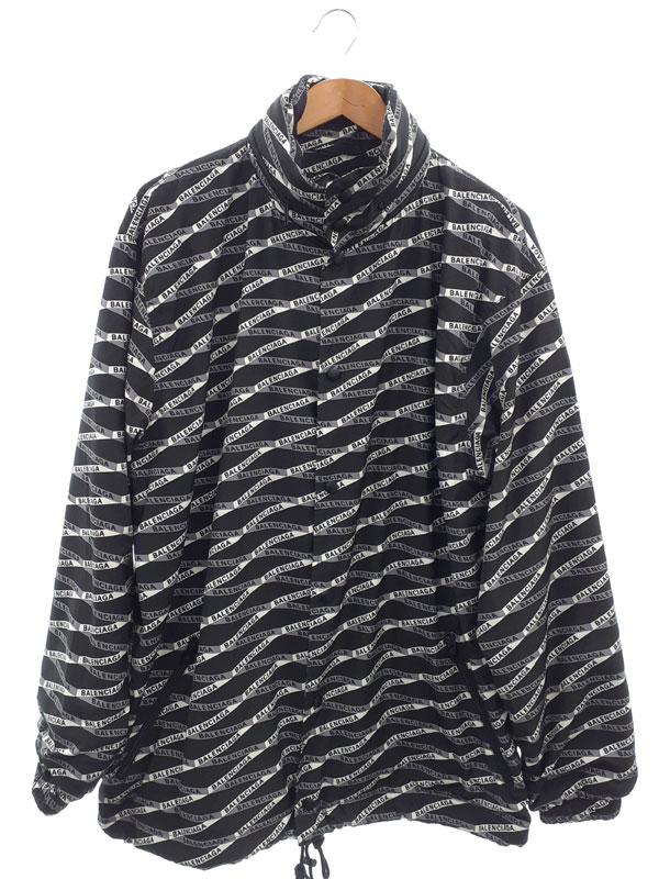 【BALENCIAGA】バレンシアガ『ロゴ 総柄 ブルゾン size48』571438 TEL21 メンズ ジャケット 1週間保証【中古】｜高山質店
