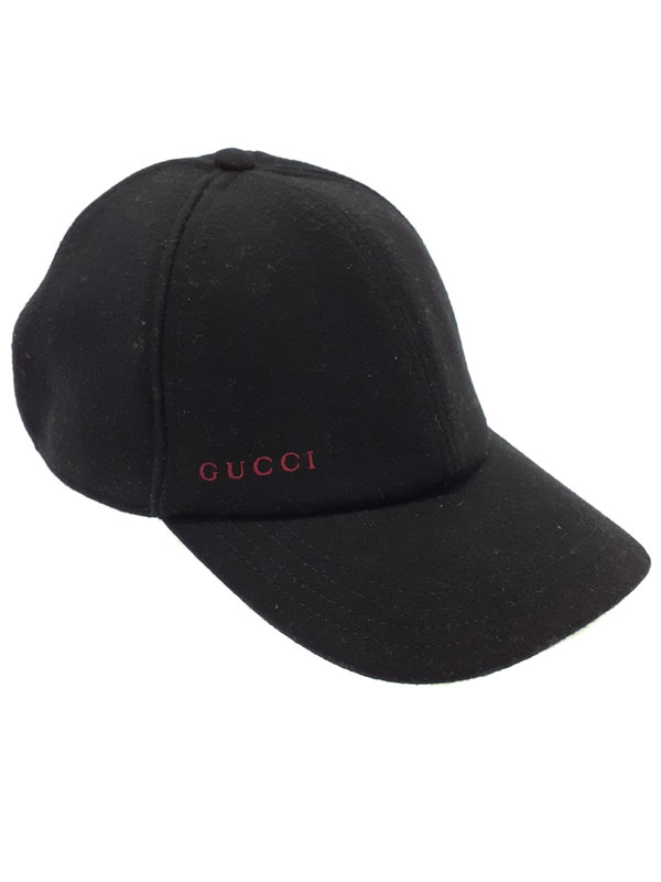 【GUCCI】グッチ『ロゴ ウールベースボールキャップ sizeL 59cm』メンズ レディース 帽子 1週間保証【中古】｜高山質店