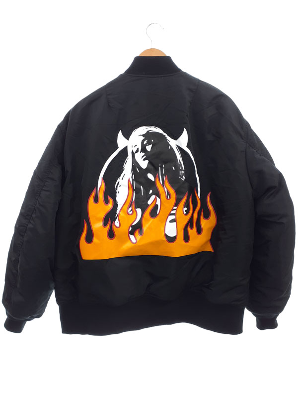 【HYSTERIC GLAMOUR】ヒステリックグラマー『DEVILS RACING MA-1 sizeFREE』01253AB02 レディース 中綿ジャケット 1週間保証【中古】|高山質店