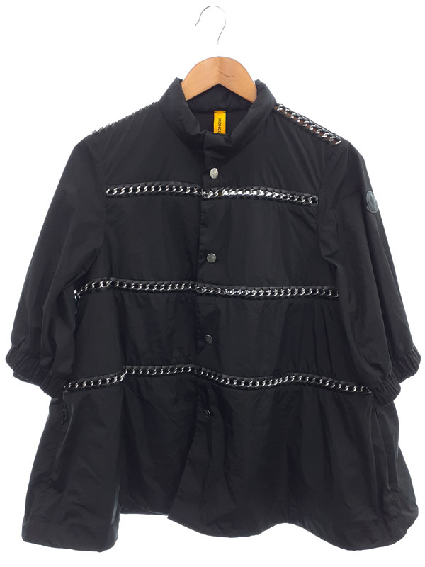 【MONCLER】モンクレール『ジーニアス NOIR KEI NINOMIYA SILVER チェーン ナイロンジャケット size0』E109F4900485 54155 2018 レディース 1週間保証【中古】|高山質店