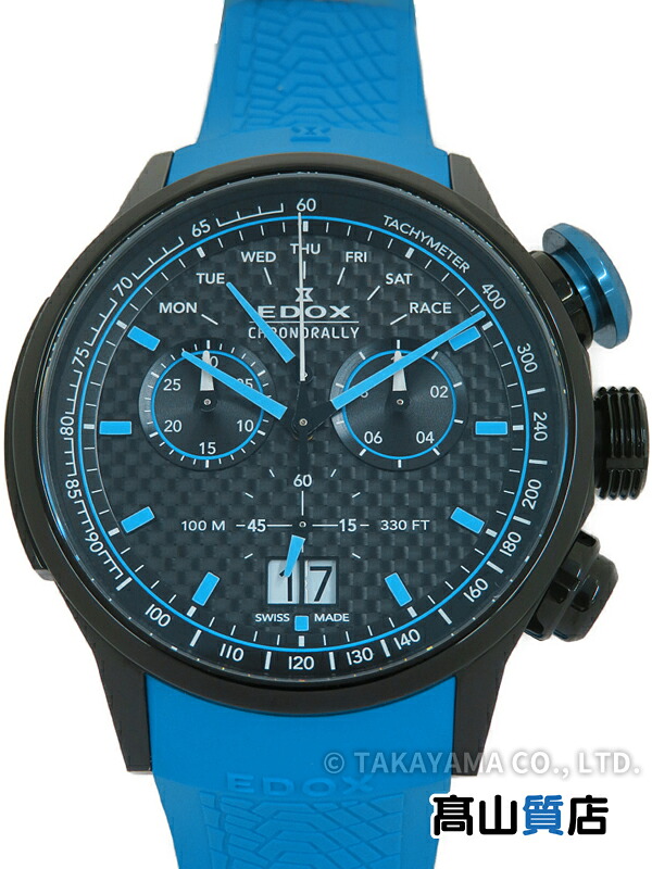 【EDOX】エドックス『クロノラリー リミテッドエディション ザウバー F1チーム』38001-TINN1-NIBU1 メンズ クォーツ 1ヶ月保証【中古】｜高山質店