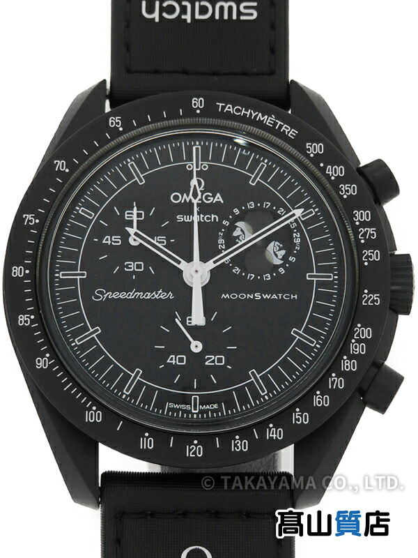 【OMEGA】オメガ『オメガ スウォッチ ミッショントゥ ザ ムーンフェイズ スヌーピー』SO33B700 メンズ クォーツ 1週間保証【中古】｜高山質店