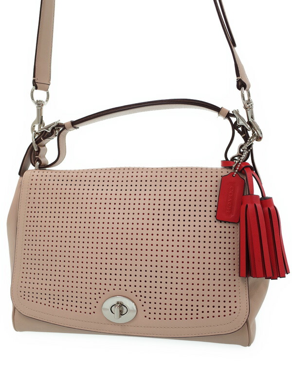 レザー ハンドバッグ ピンク 22386 ローミー レガシーパフォーレイテッド レザー COACH 【中古】 (コーチ)