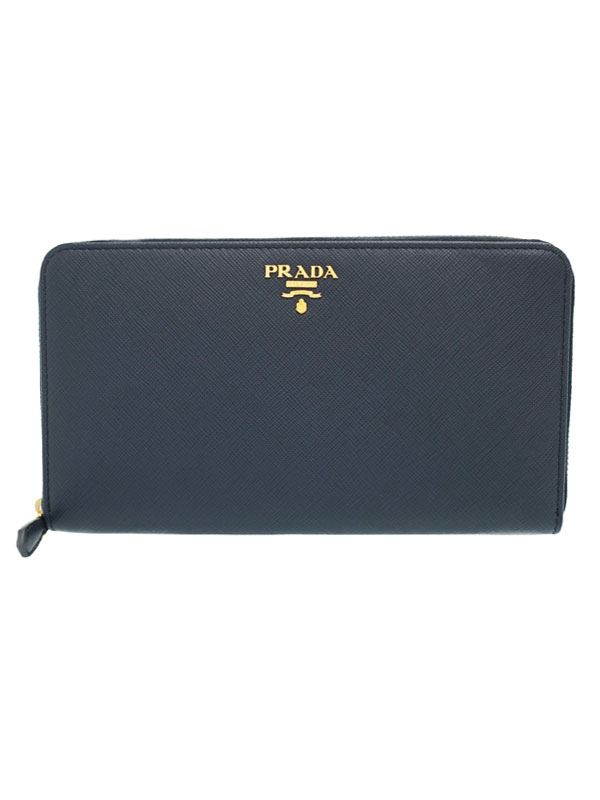 【PRADA】プラダ『トラベルケース』1ML188 レディース ラウンドファスナー長財布 1週間保証【中古】b02b/h19S